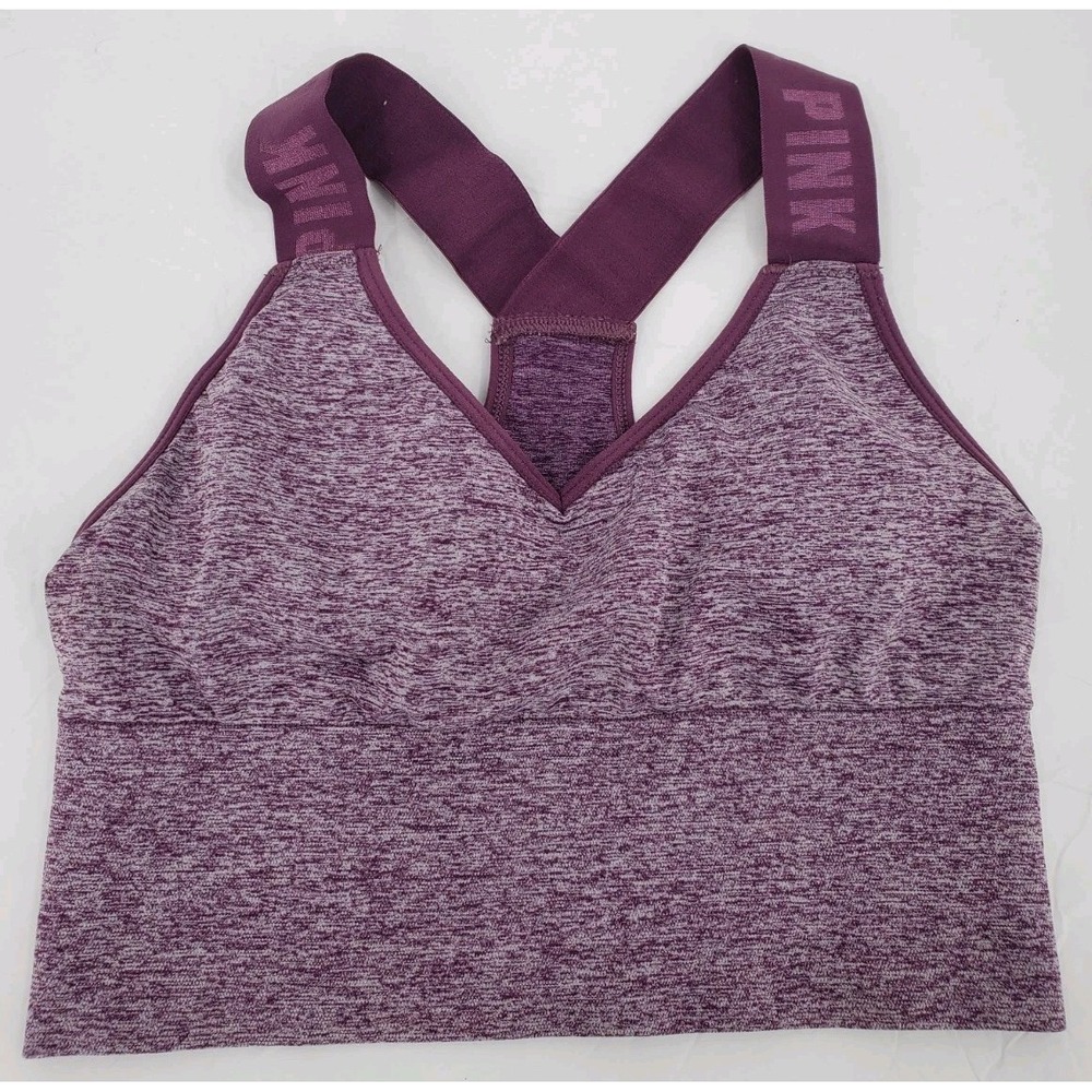 Victoria's Secret Pink Sport Seamless Lightly Lined Sports Bra Size Small Purple